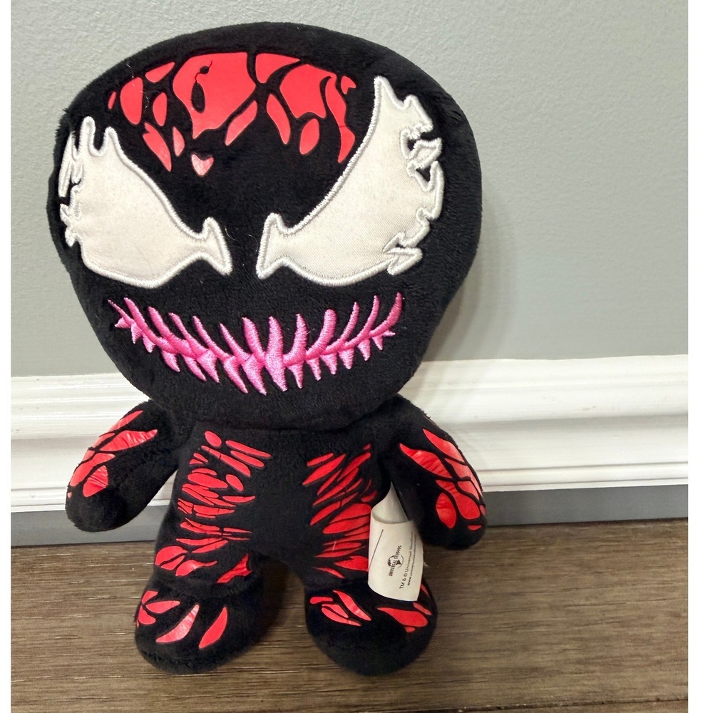 Marvel Carnage Plush Universal Studios Spider-Man Symbiote Black Red 9 Inch Toy